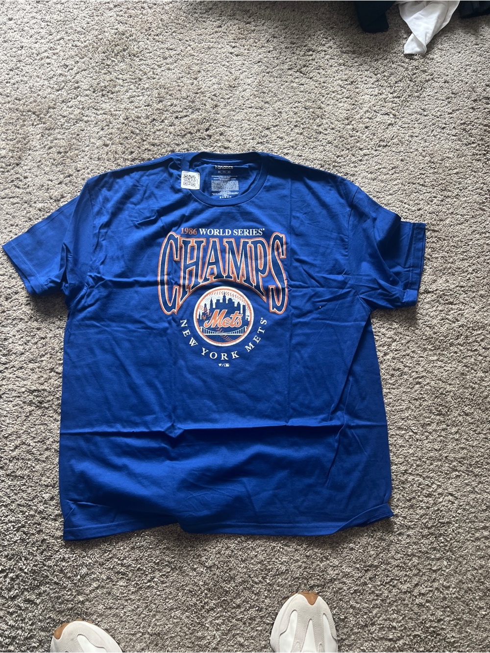 New York Mets Adult  Blue 'Champs' Graphic Tee 86 Champs